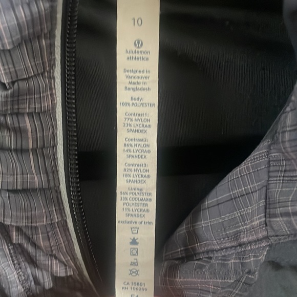 Lululemon back on track jacket in coal pig pink shale stripe sz 10 - Picture 6 of 7